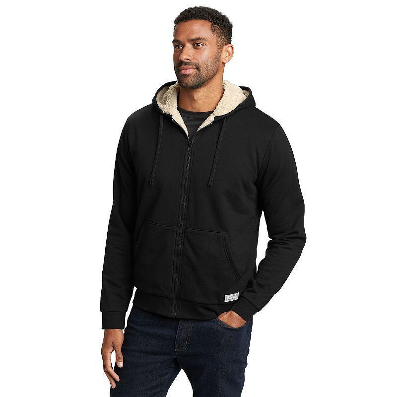 Mens Eddie Bauer High Pile Fleece Hoodie Black Heather Product Image