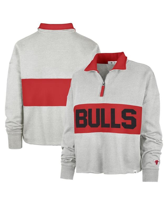 Womens 47 Heather Gray Chicago Bulls Breakthrough Remi Quarter-Zip Jacket Product Image