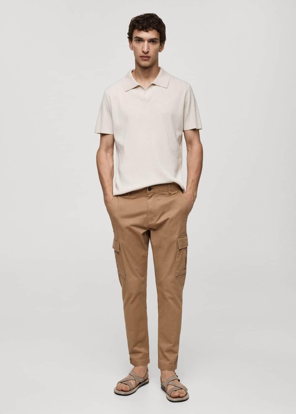 MANGO MAN - Slim-fit cotton cargo pants beigeMen Product Image