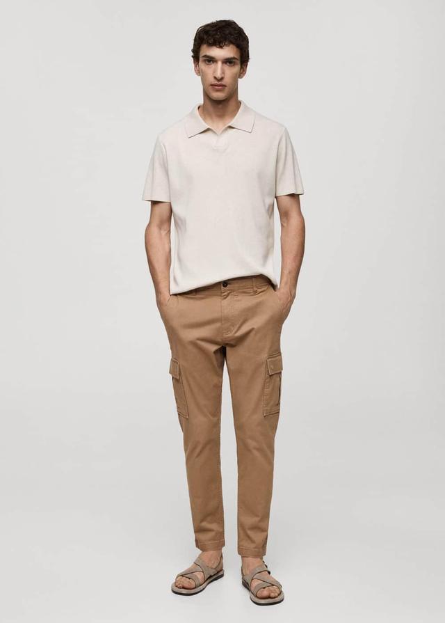 MANGO MAN - Slim-fit cotton cargo pants beigeMen Product Image