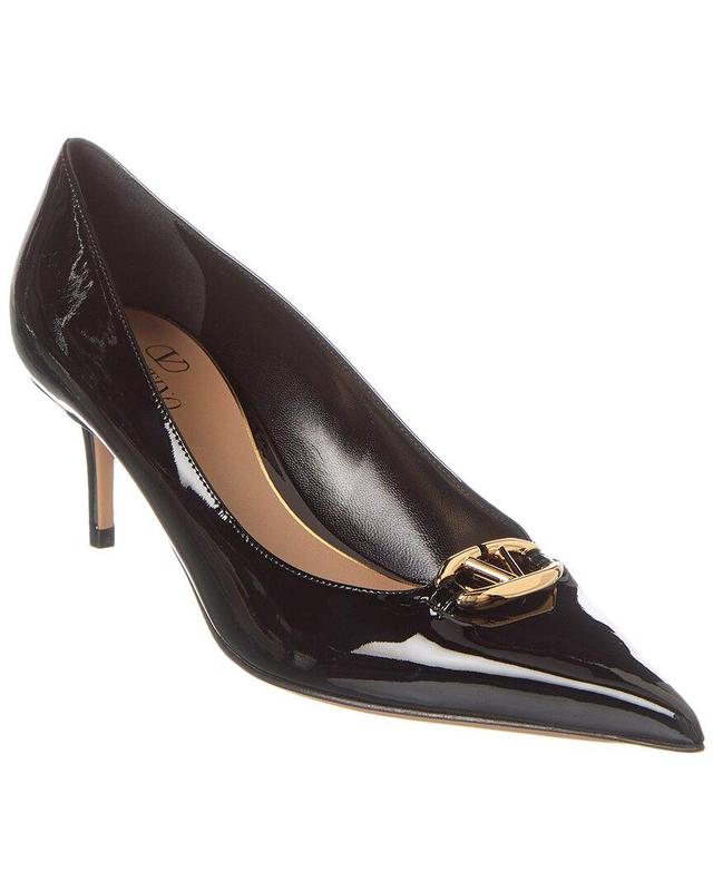 VALENTINO GARAVANI Valentino Vlogo 60 Patent Pump In Black Product Image