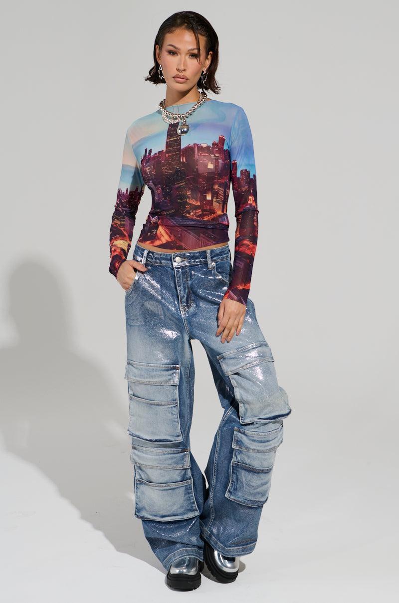 TO THE MOON DENIM PANT Product Image