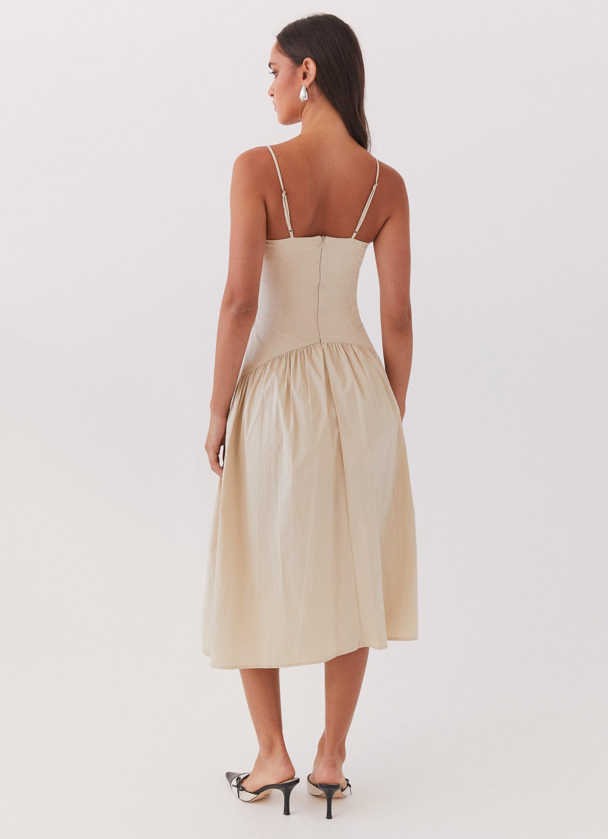 Yvette Corset Midi Dress - Desert Sage Product Image