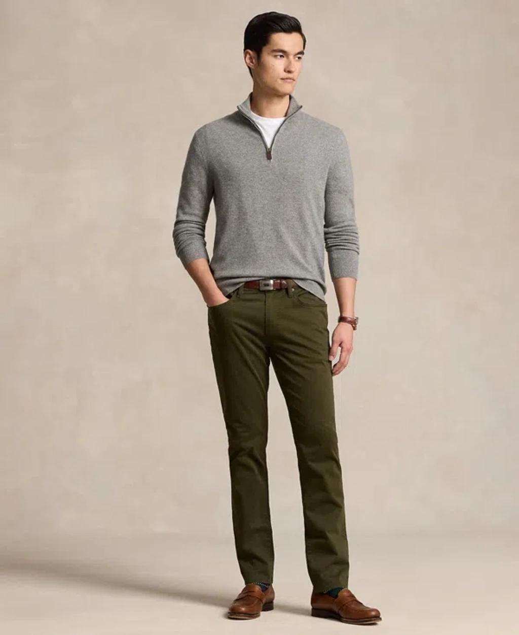 POLO RALPH LAUREN Men's Varick Slim Straight Stretch Sateen Pants In Green Product Image