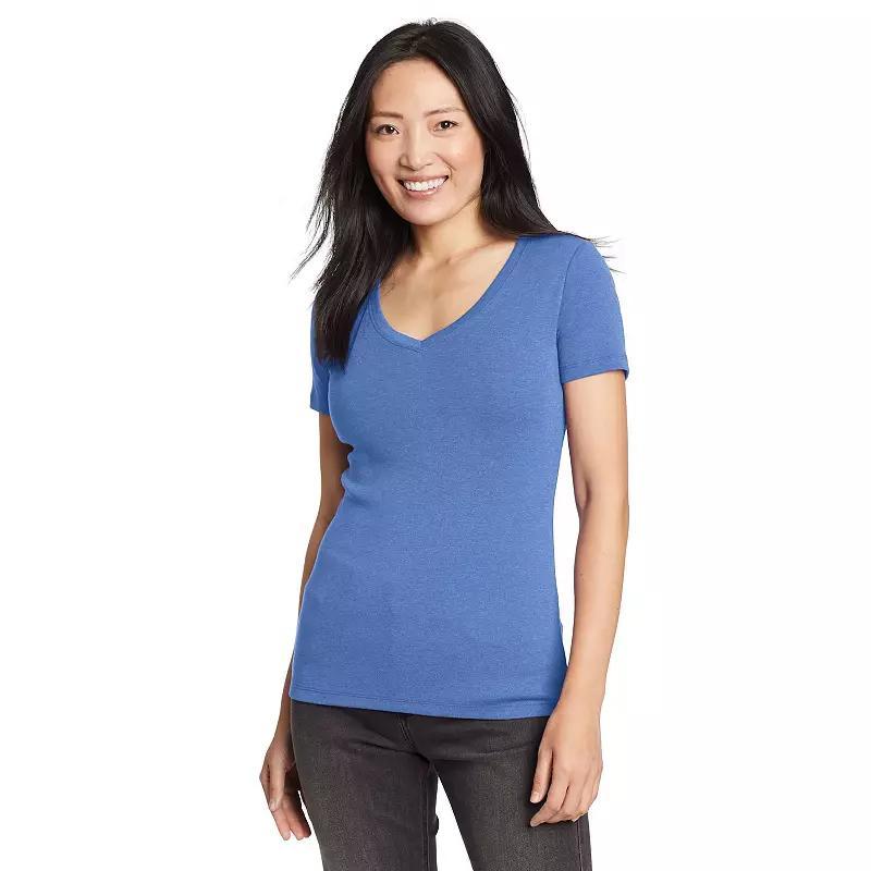 Womens Eddie Bauer Favorite Solid Tee Royal Purple Product Image