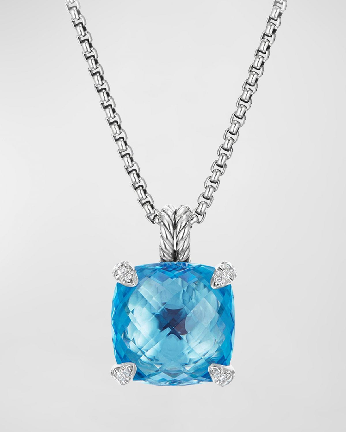 Womens Chtelaine Pendant Necklace with Gemstone & Diamonds Product Image