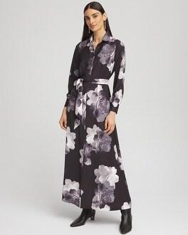 Women's Floral Print Maxi Shirt Dress product image