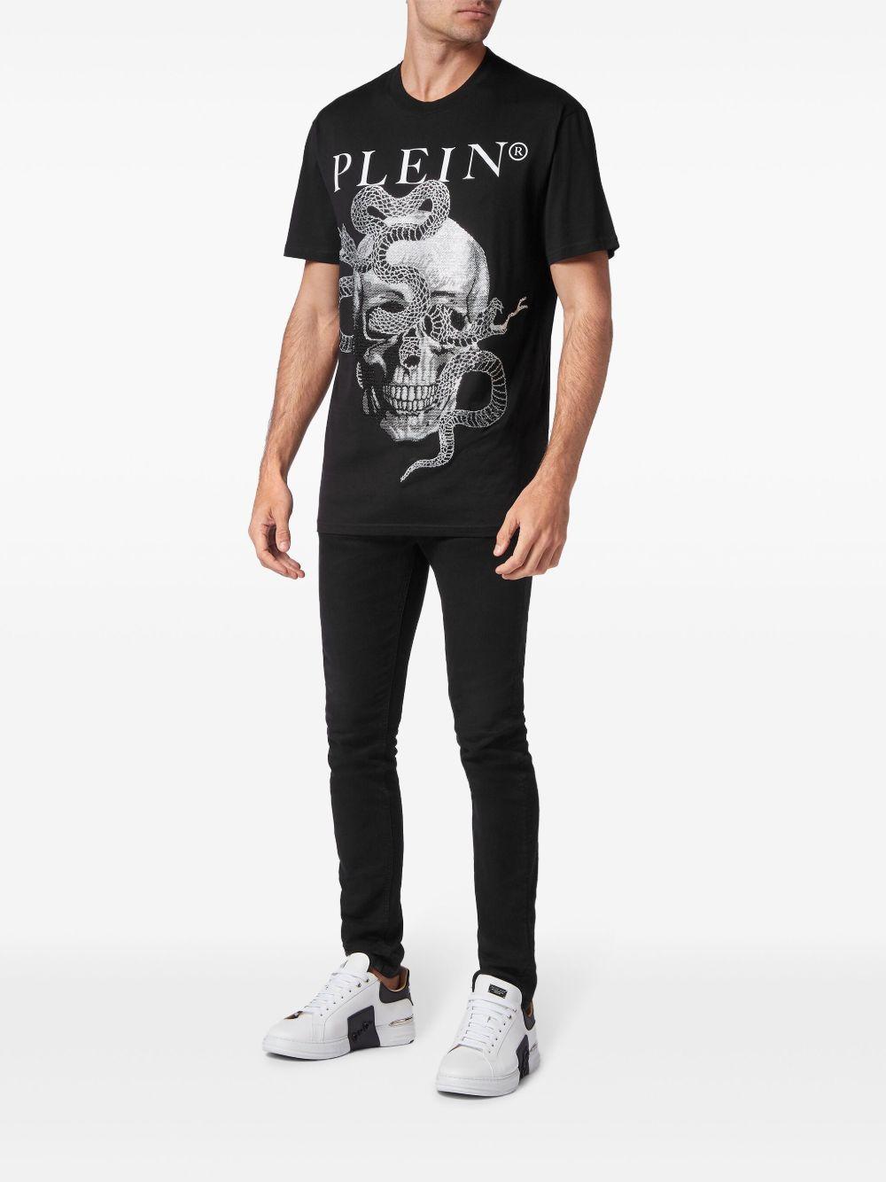 PHILIPP PLEIN T-shirt Round Neck Ss Snake In Black Product Image