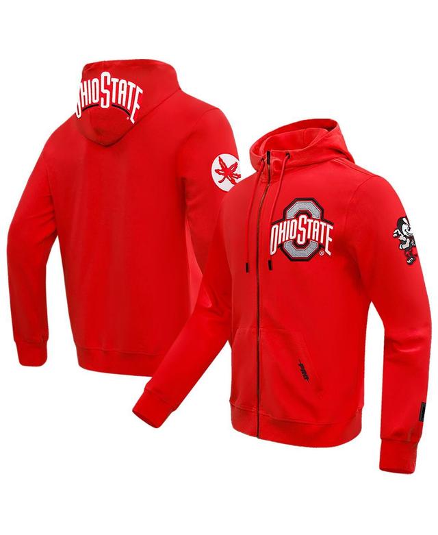 Mens Pro Standard Scarlet Ohio State Buckeyes Classic Full-Zip Hoodie Product Image