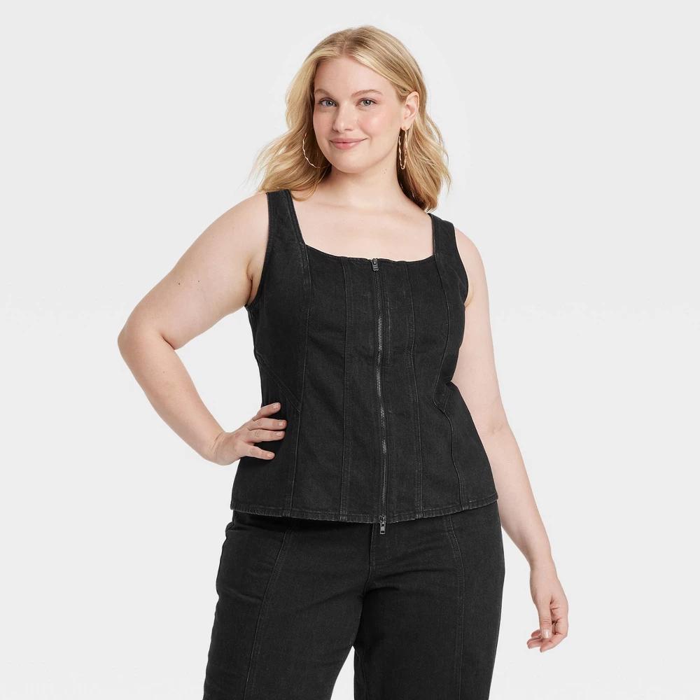 Womens Slim Fit Denim Corset Top - Universal Thread product image