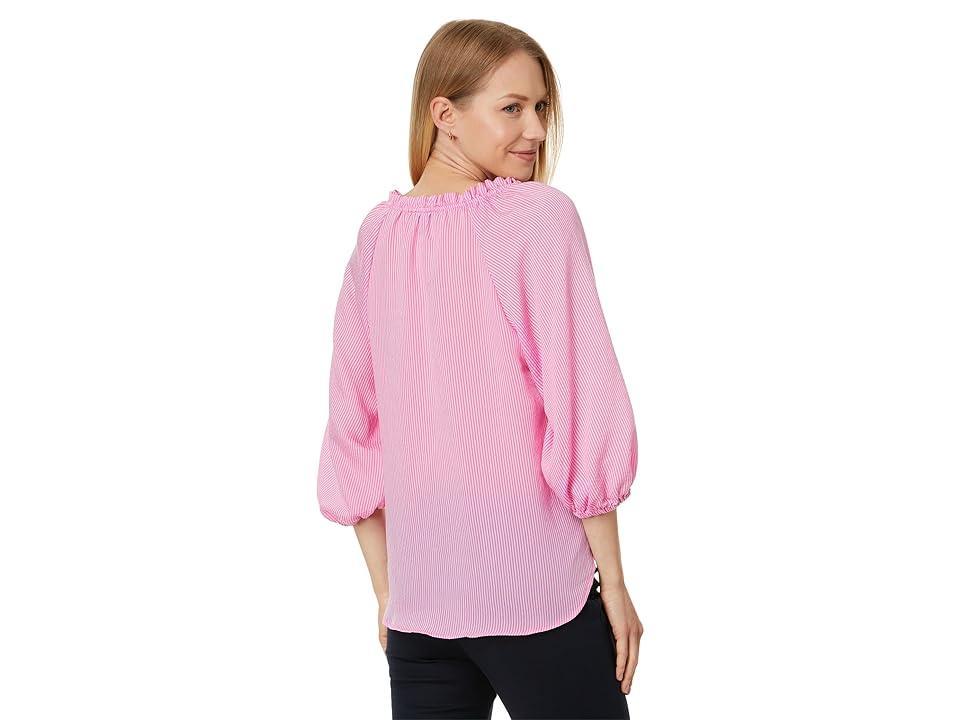 Vince Camuto Raglan Puff Sleeve Blouse W/ Ruffle Neck (Hot ) Women's Clothing Product Image