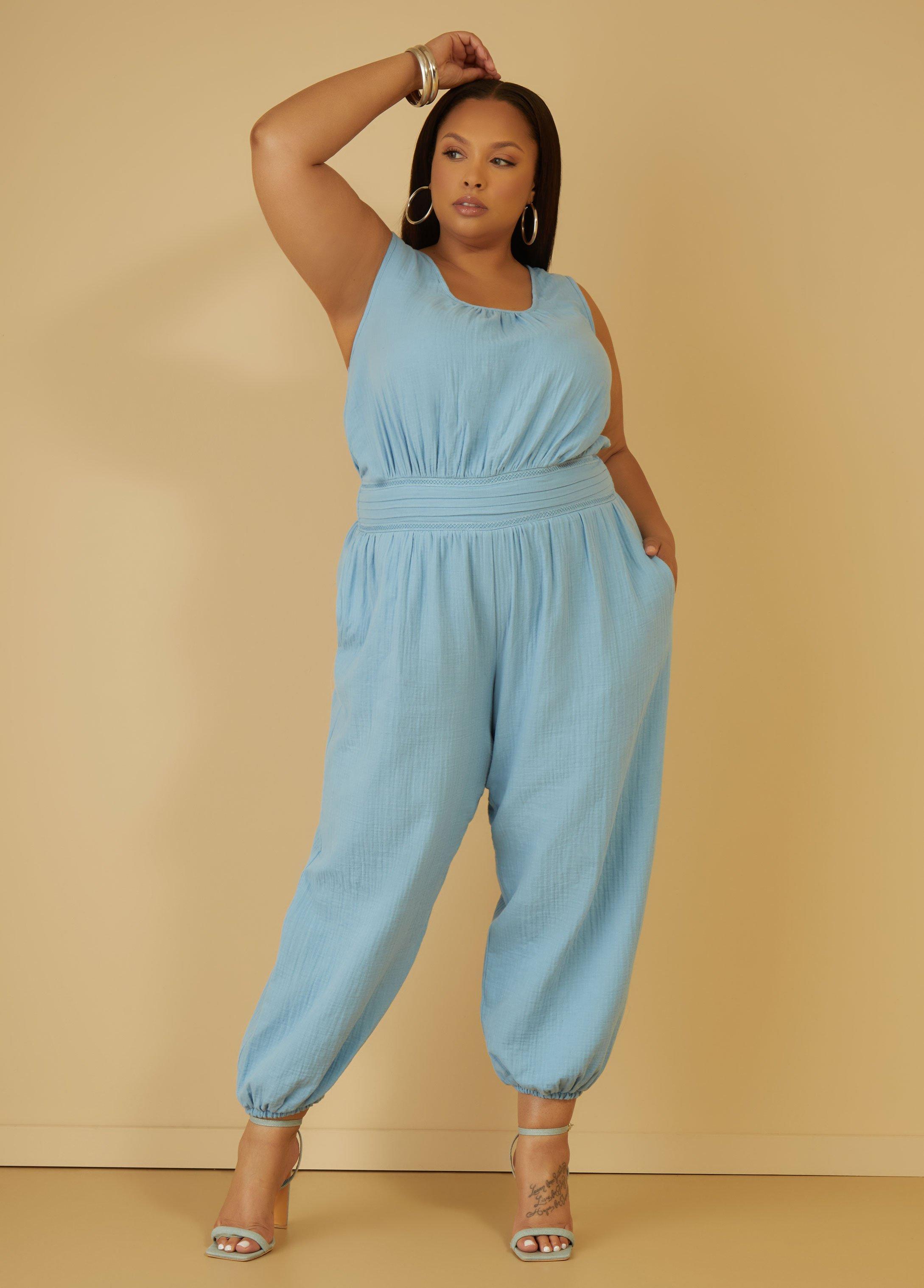 Cotton Gauze Joggers Jumpsuit Product Image