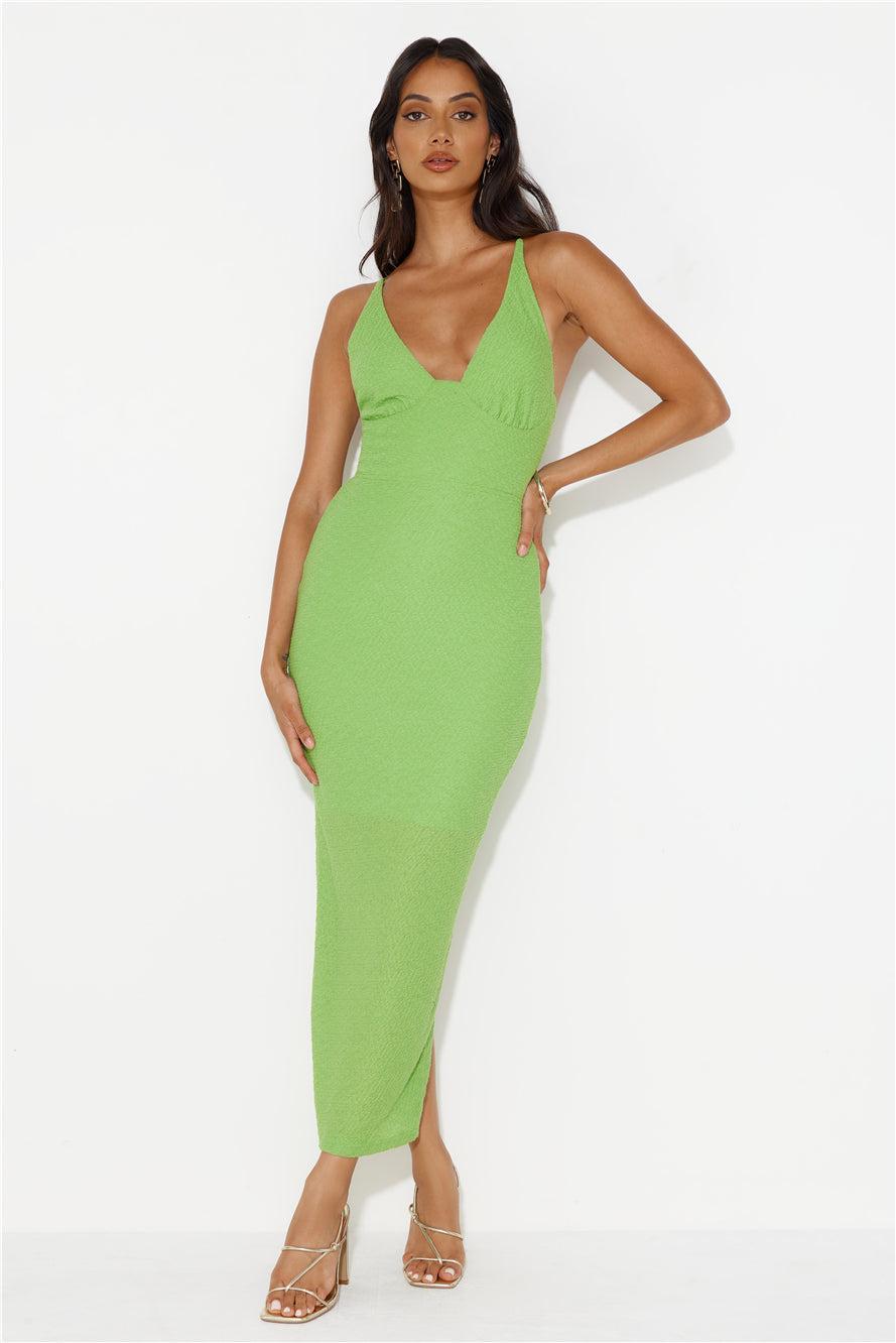 Gorgeous Touch Midi Dress Green Product Image