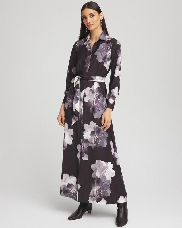 Floral Print Maxi Shirt Dress Product Image