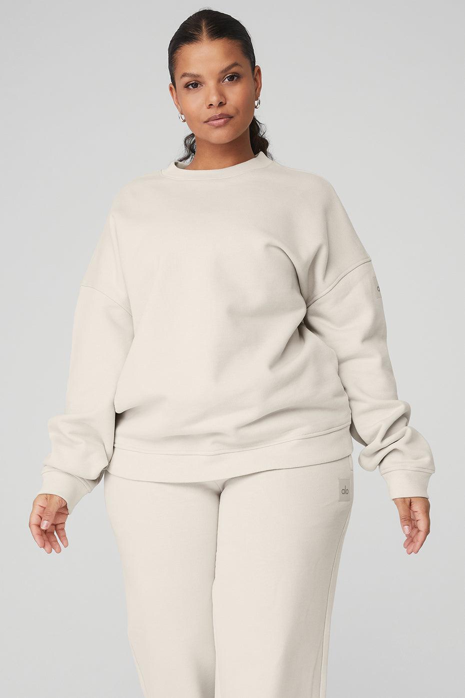 Renown Heavy Weight Crew Neck Pullover - Bone Female Product Image