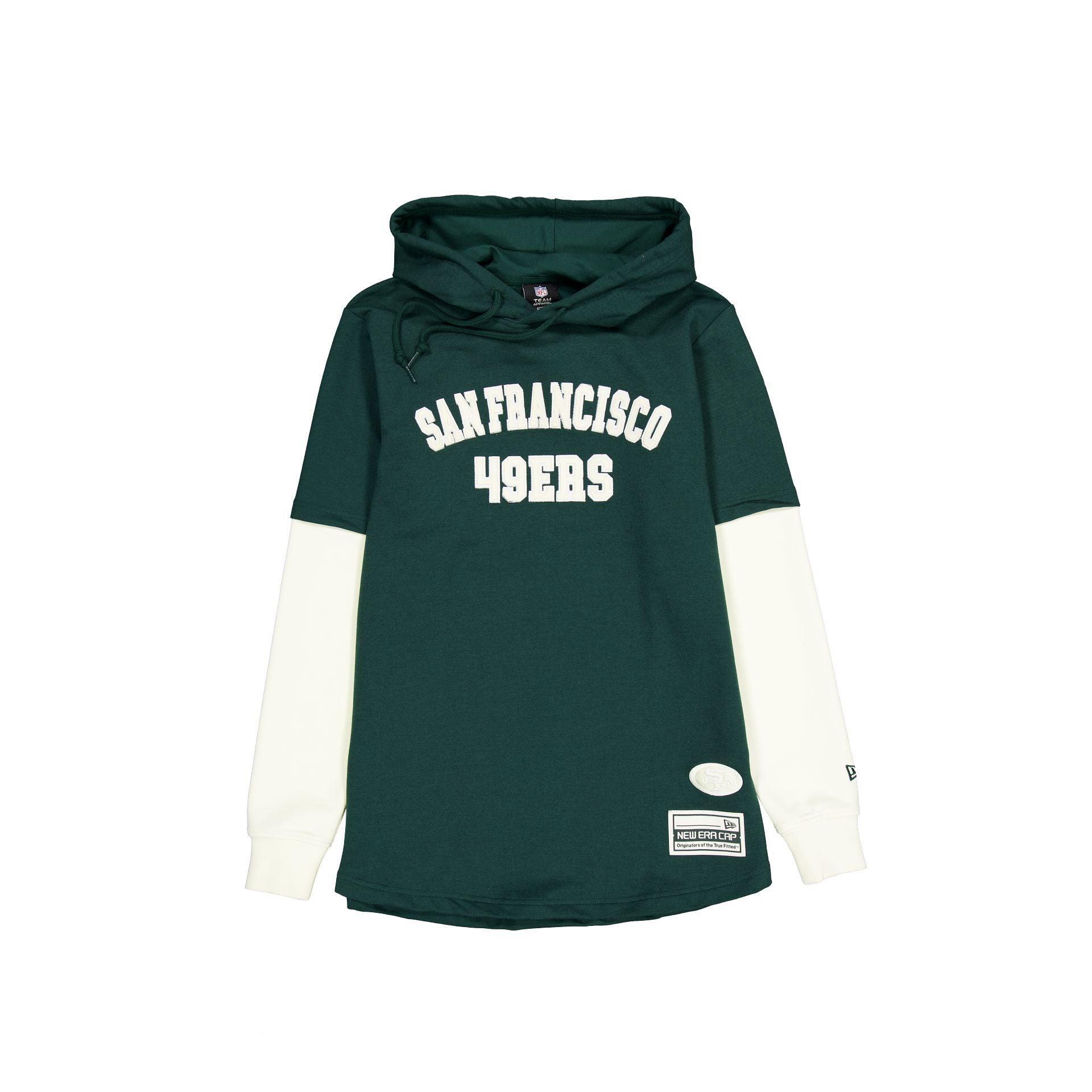 San Francisco 49ers Dark Green Logo Select Hooded T-Shirt Male Product Image