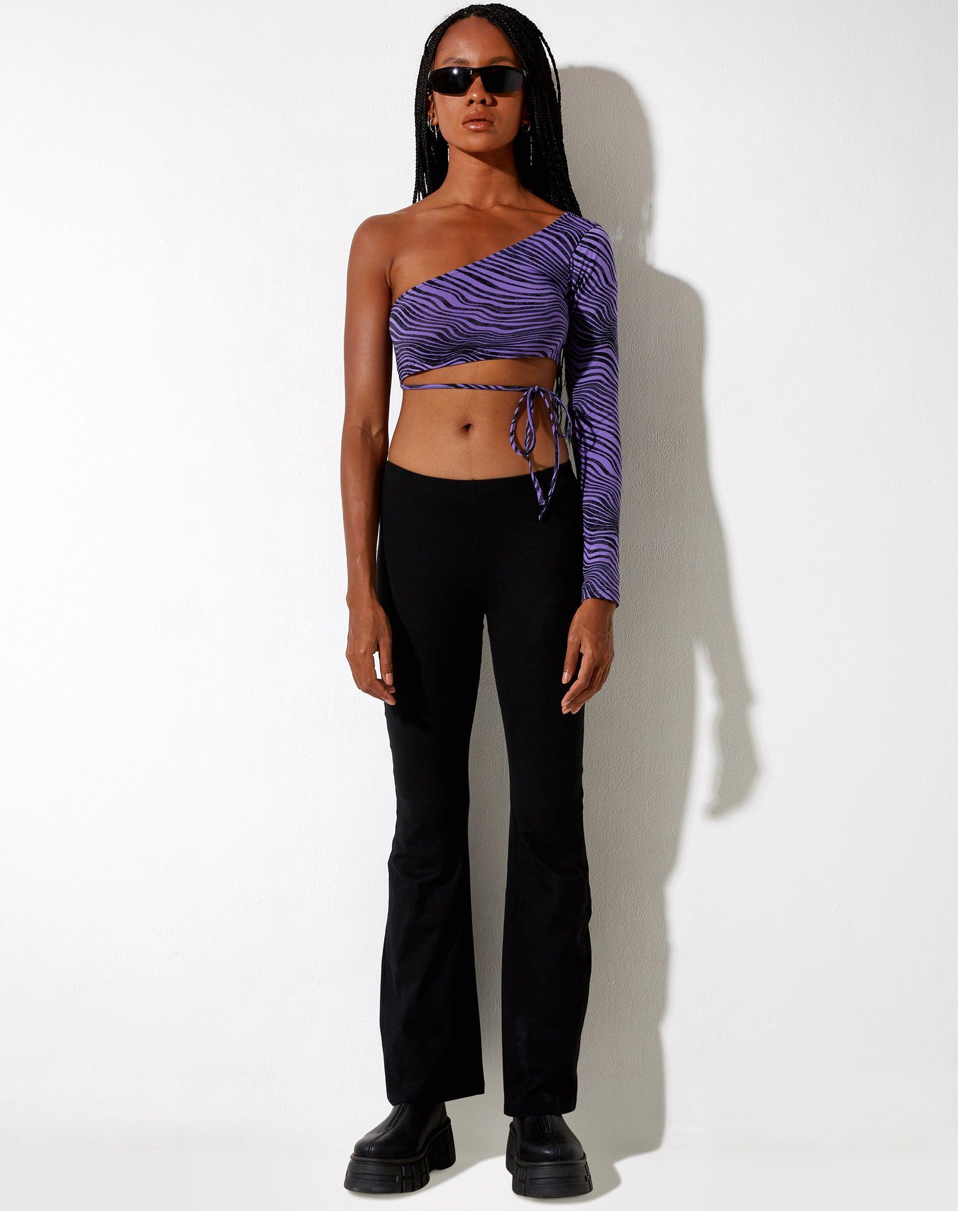 Shanin Long Sleeve Top in Desert Terrain Purple Product Image