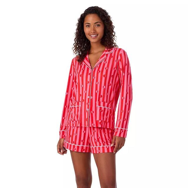 Womens Beauty Sleep Social Cozy Jersey Pajama Top & Pajama Shorts Set Product Image