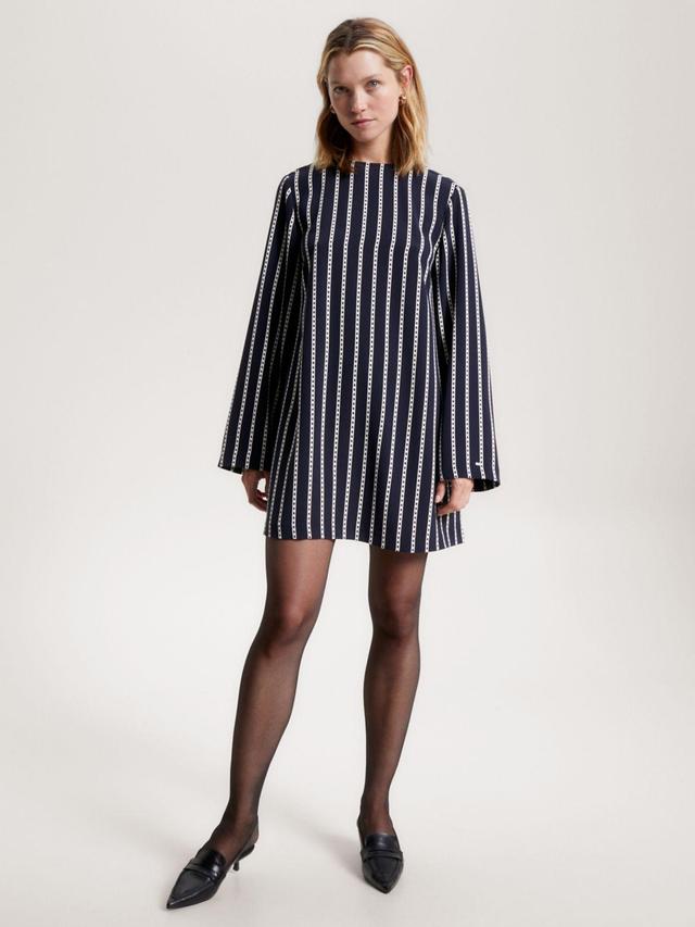 Tommy Hilfiger Women's Argyle Stripe Crepe Mini Dress Product Image