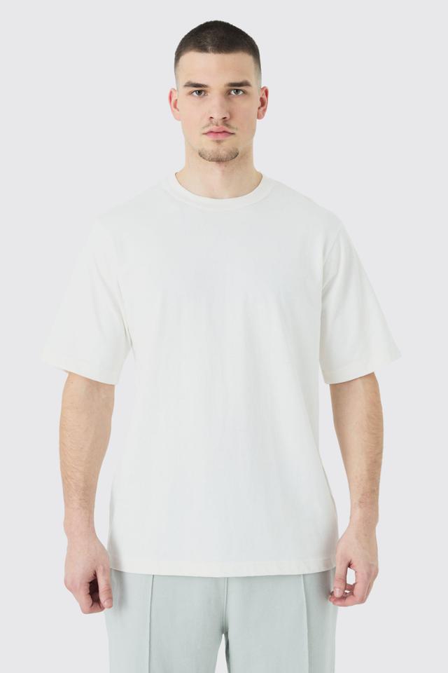 Tall Core Heavy Carded Layed On Neck T-shirt | boohooMAN USA Product Image