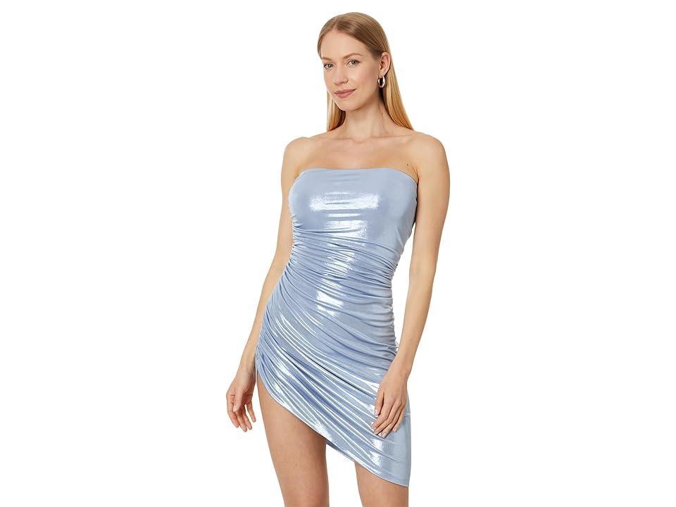 Norma Kamali Strapless Diana Pickleball Dress Baby Blue. (also in S, XS). Product Image