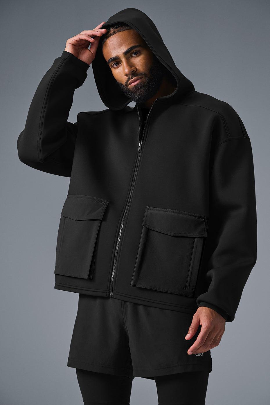 Technical Form Cargo Jacket - Black Male Product Image