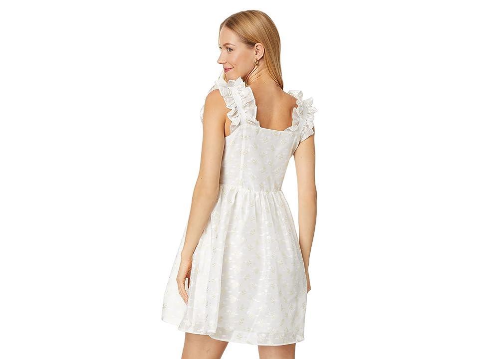 English Factory Floral Embroidery Organza Mini Dress (Ivory Multi) Women's Clothing Product Image