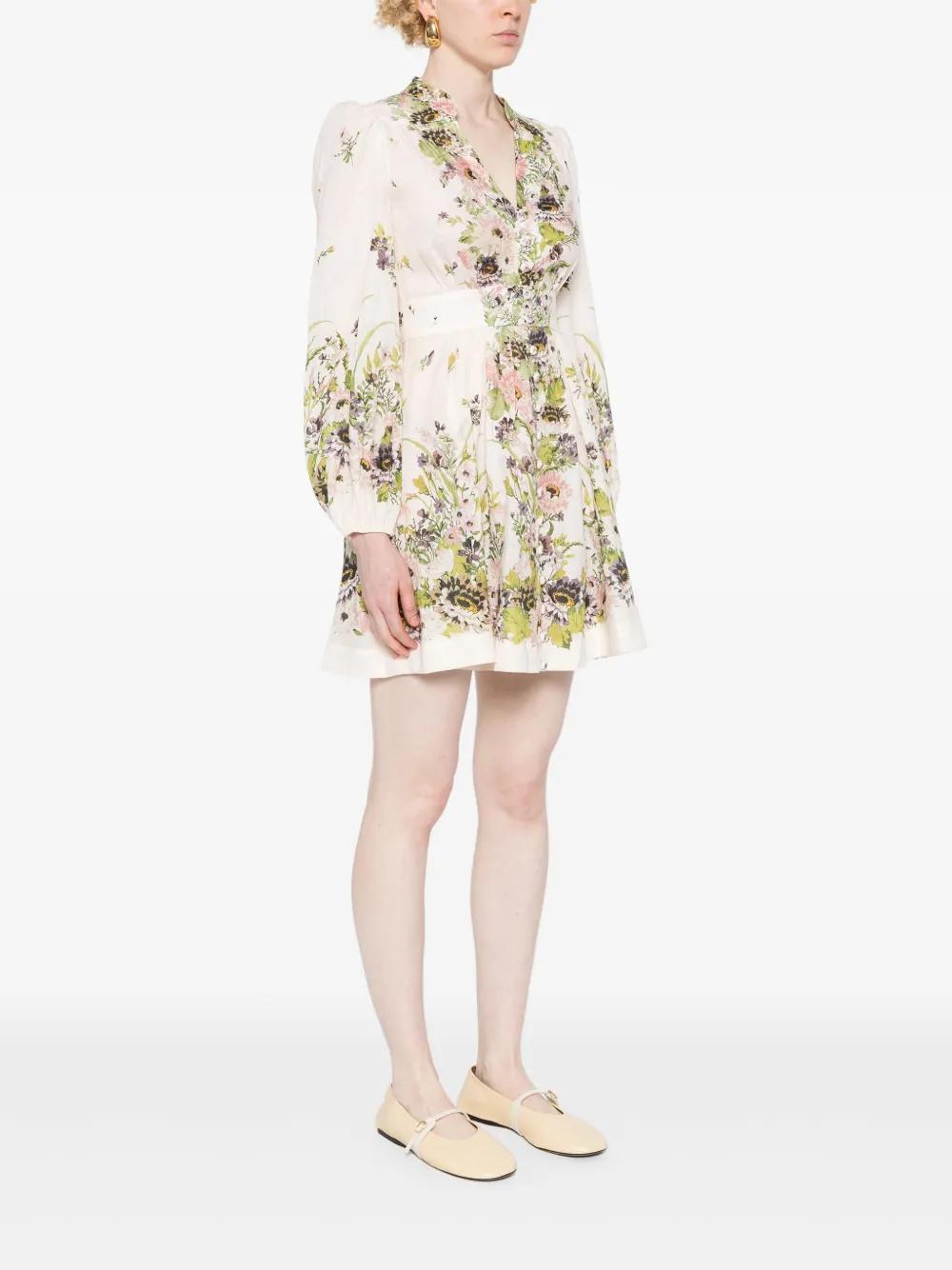 Halliday Plunge linen mini dress Product Image