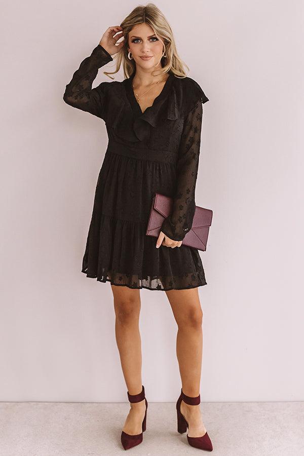 Can't Stop The Kisses Shift Dress In Black Product Image