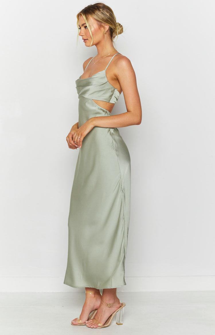 Taleah Cut Out Maxi Dress Sage Product Image