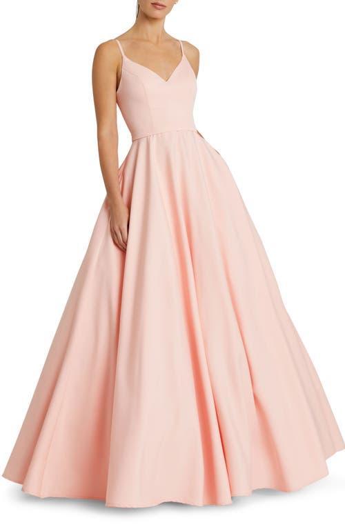 Mac Duggal V-Neck Crepe Ballgown Product Image