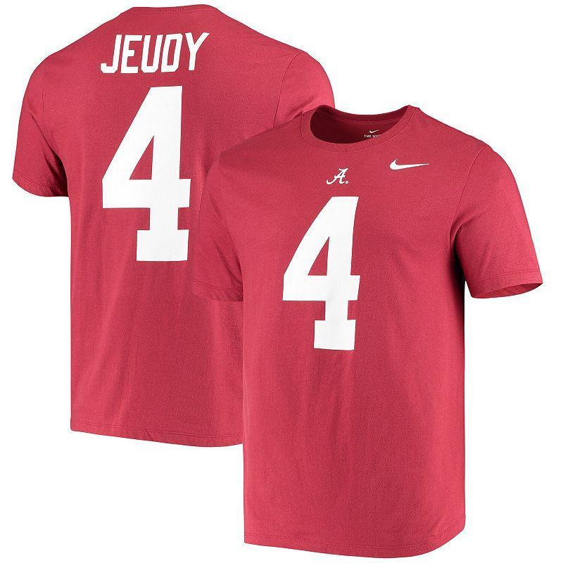 Mens Nike Jerry Jeudy Crimson Alabama Crimson Tide Name & Number Alumni T-Shirt Product Image