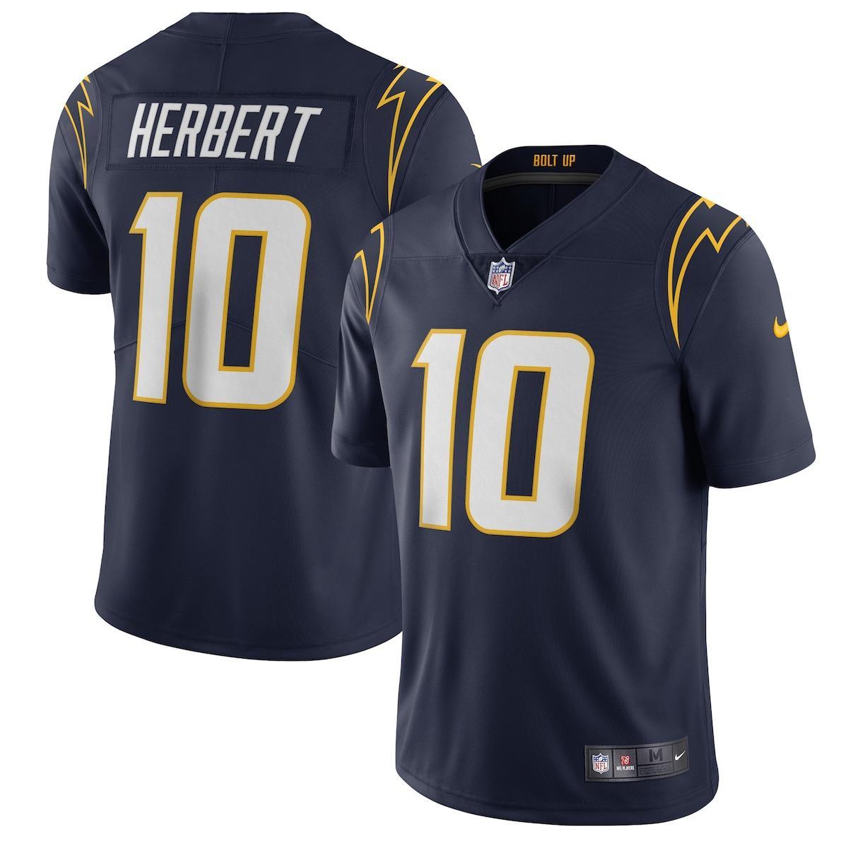 Mens Nike Justin Herbert Navy Los Angeles Chargers Vapor Limited Jersey - Navy Product Image