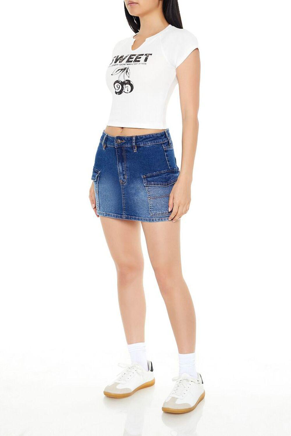 Denim Cargo Mini Skirt | Forever 21 Product Image