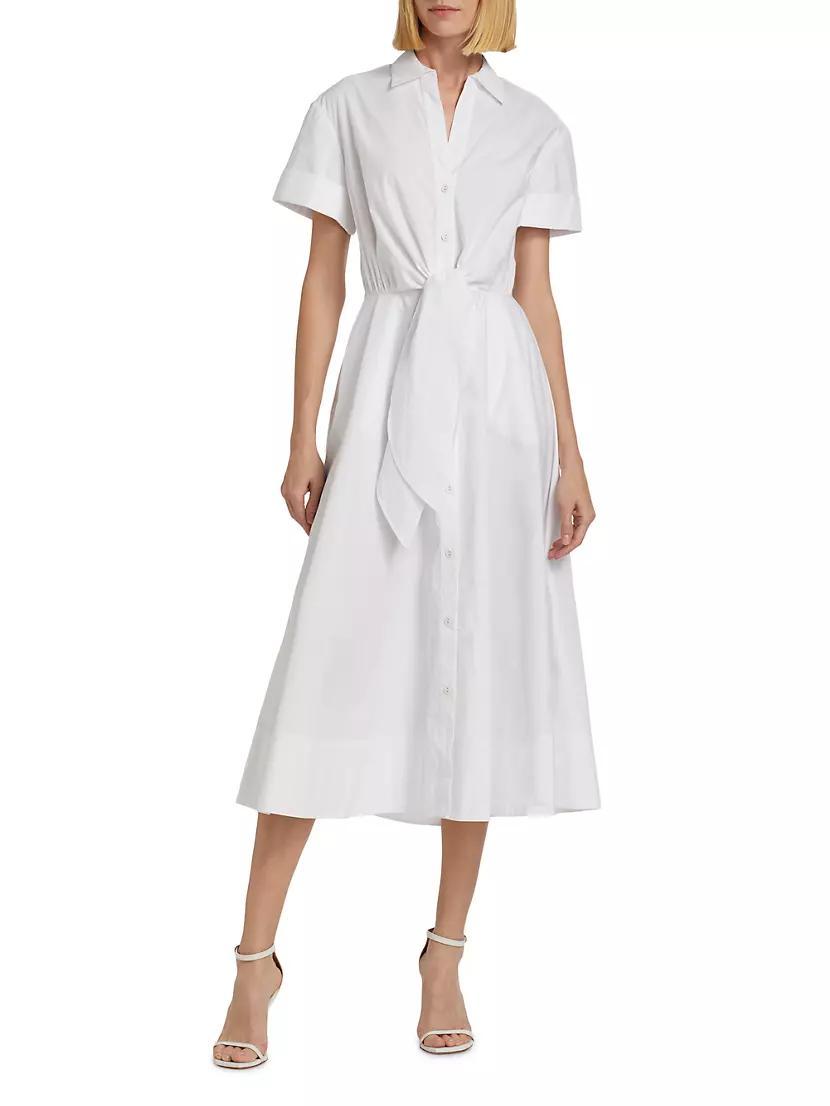 Asbury Cotton Poplin Tie-Waist Shirtdress Product Image