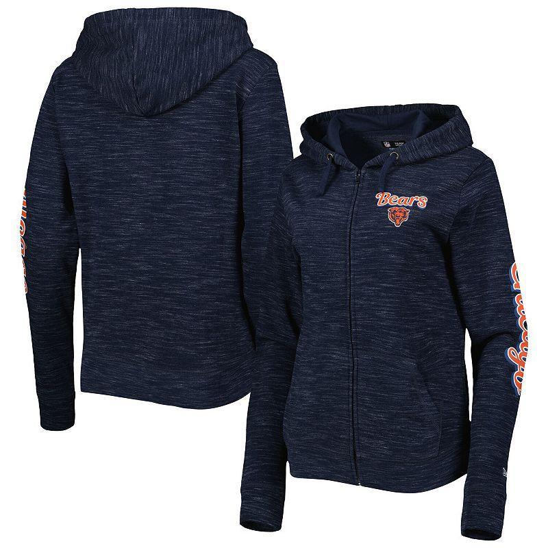 Womens New Era Chicago Bears Reverse Full-Zip Hoodie Blue Product Image