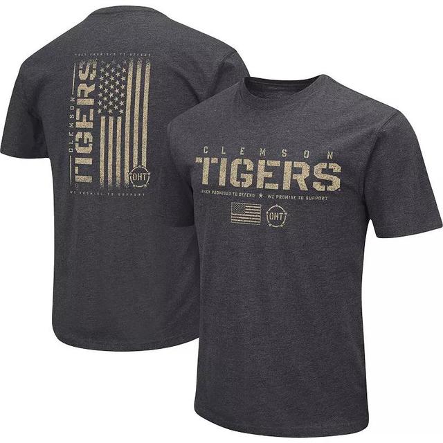 Mens Colosseum Heather Black Auburn Tigers Big & Tall OHT Military Appreciation Playbook T-Shirt Product Image