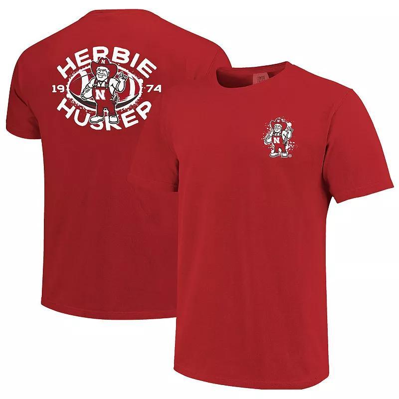 Mens Scarlet Nebraska Huskers Herbie Football Mascot T-shirt Product Image