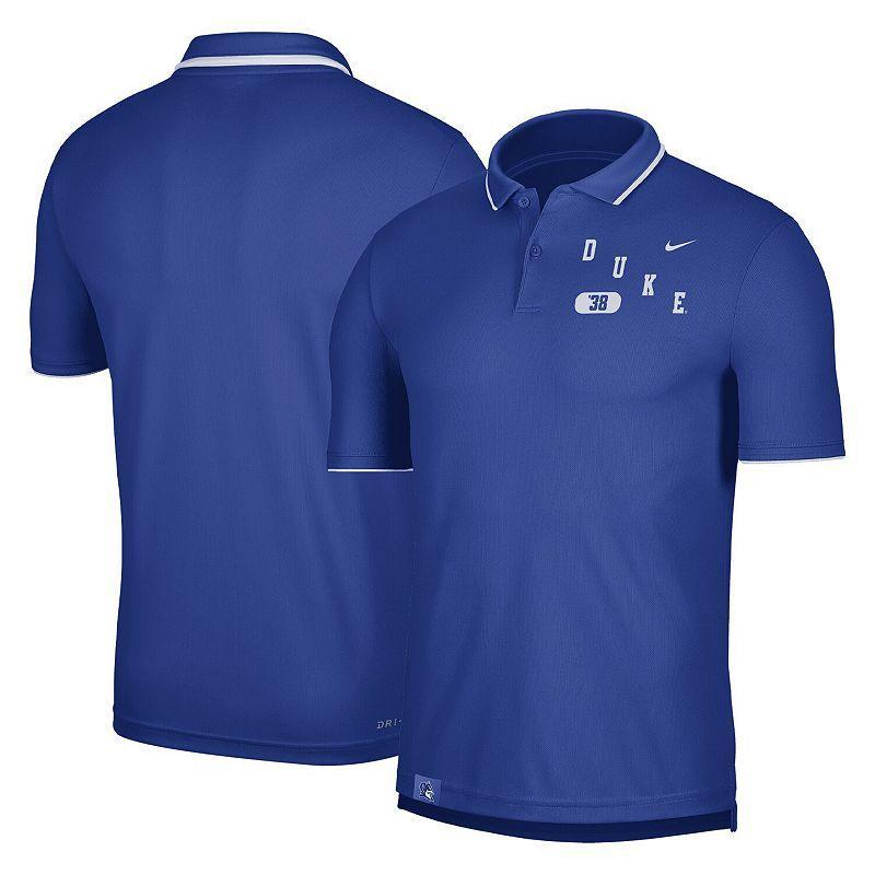 Mens Nike Royal Duke Devils Wordmark Performance Polo Product Image