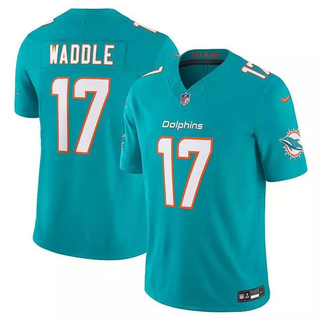 Mens Nike Jaylen Waddle Aqua Miami Dolphins Vapor F.U.S.E. Limited Jersey Turquoise A Product Image