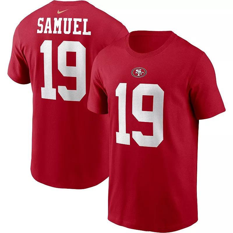 Mens Nike Deebo Samuel Scarlet San Francisco 49ers Player Name and Number T-shirt Product Image