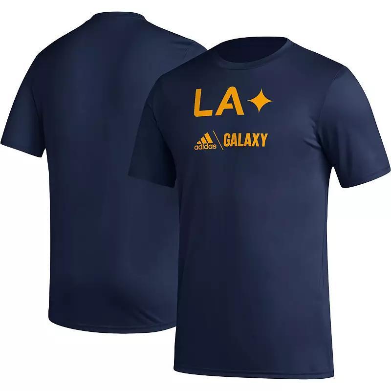 Mens adidas LA Galaxy Icon T-Shirt Blue Product Image