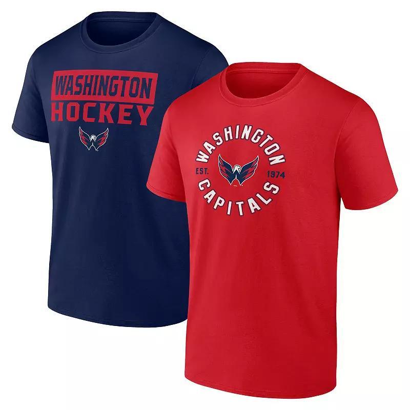 Mens Fanatics Branded Washington Capitals Serve T-Shirt Combo Pack Product Image