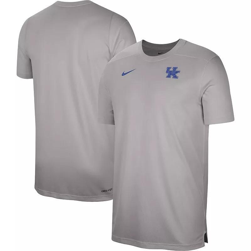 Mens Nike Heather Gray Michigan State Spartans Sideline Coaches Performance Top Product Image