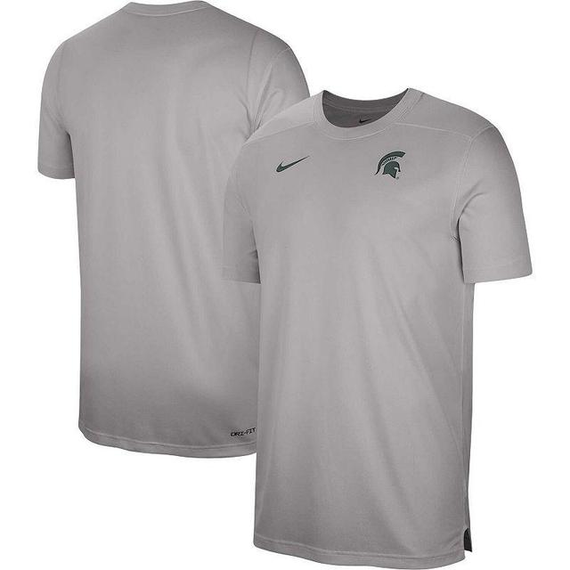 Mens Nike Heather Gray Duke Blue Devils Sideline Coaches Performance Top Product Image