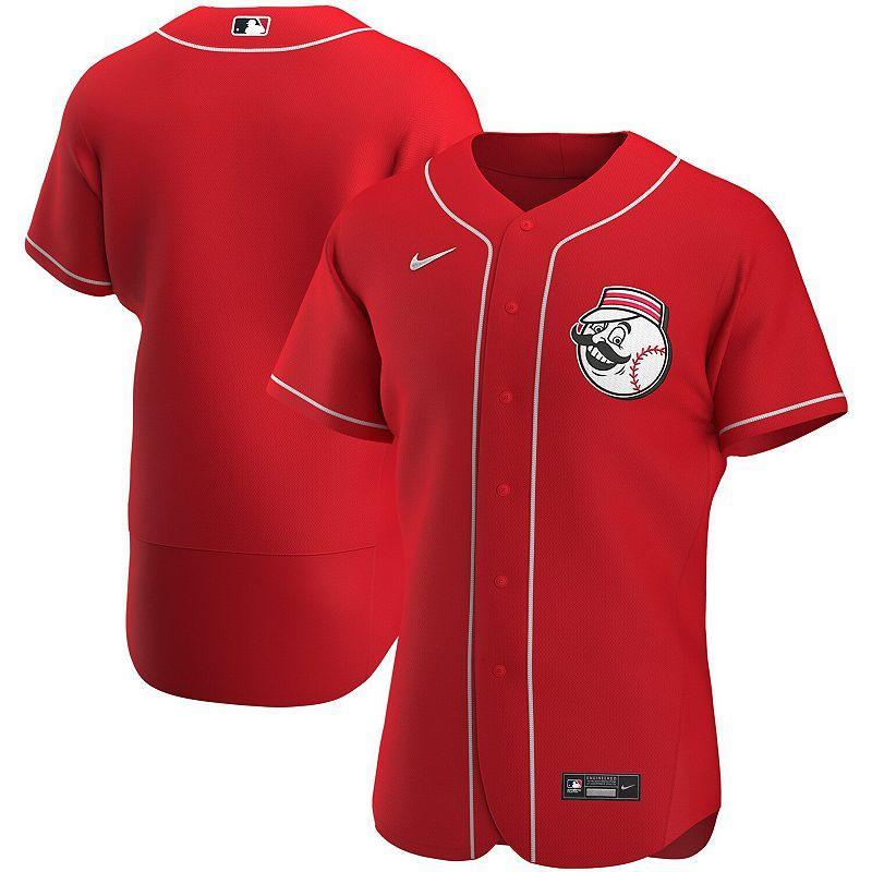 Mens Nike Scarlet Cincinnati Reds Alternate Authentic Team Logo Jersey Product Image