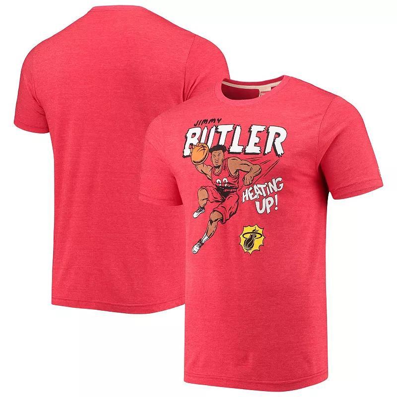 Mens Homage Jimmy Butler Miami Heat Comic Book Player Tri-Blend T-Shirt Product Image