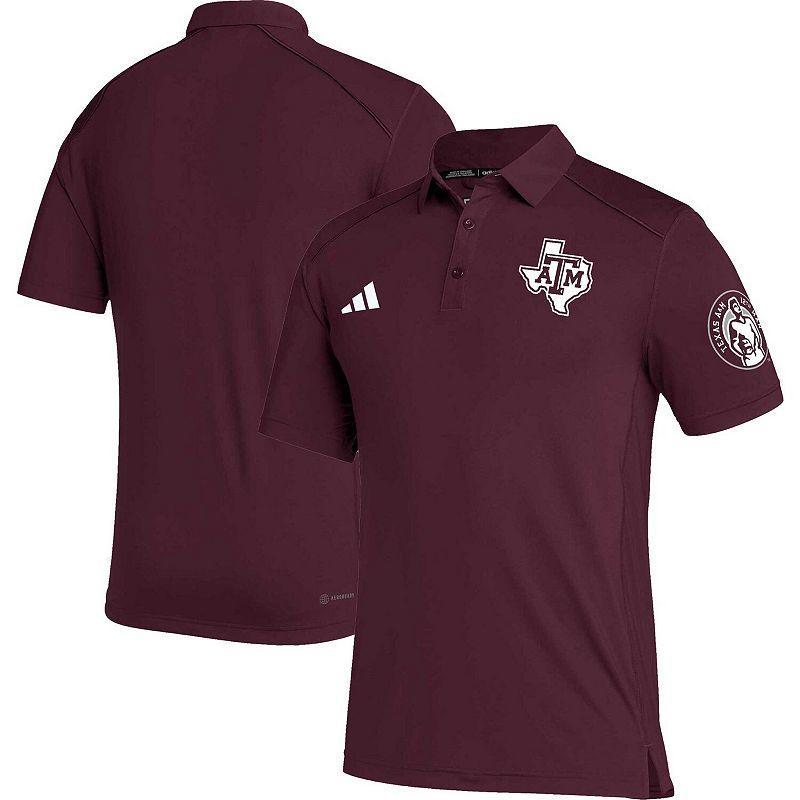 Mens adidas Maroon Texas A&M Aggies Strategy AEROREADY Polo Product Image