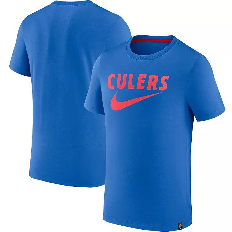 Mens Nike Blue Barcelona Swoosh T-Shirt Product Image