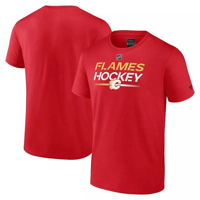 Mens Fanatics Branded Red Calgary Flames Authentic Pro Primary Replen T-Shirt Product Image